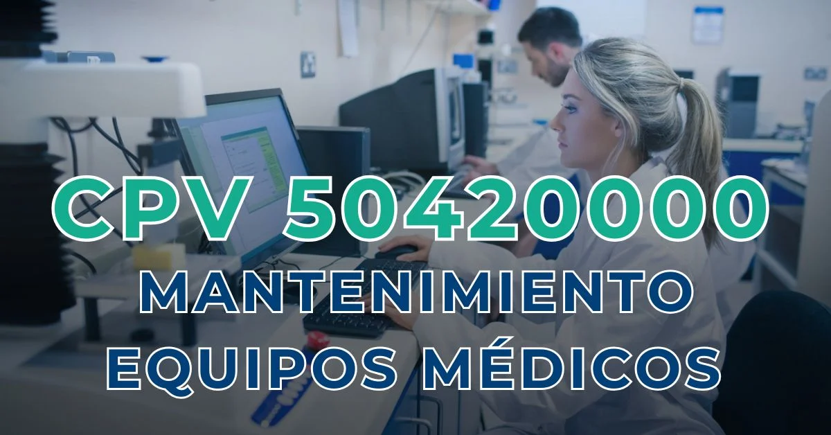 CPV 50420000 mantenimiento equipos médicos portada CPV 50420000 mantenimiento equipos médicos